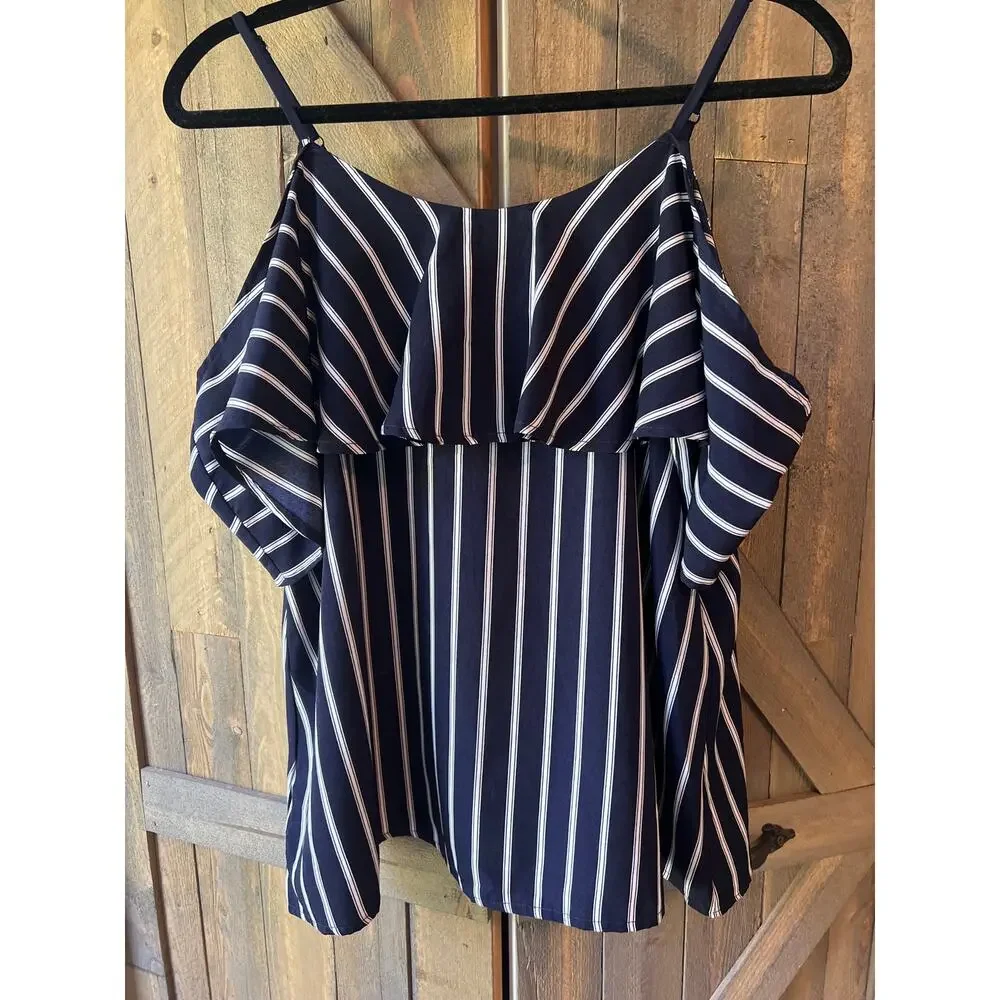 Doe & Rae Cold Shoulder Blouse - Picture 1 of 5
